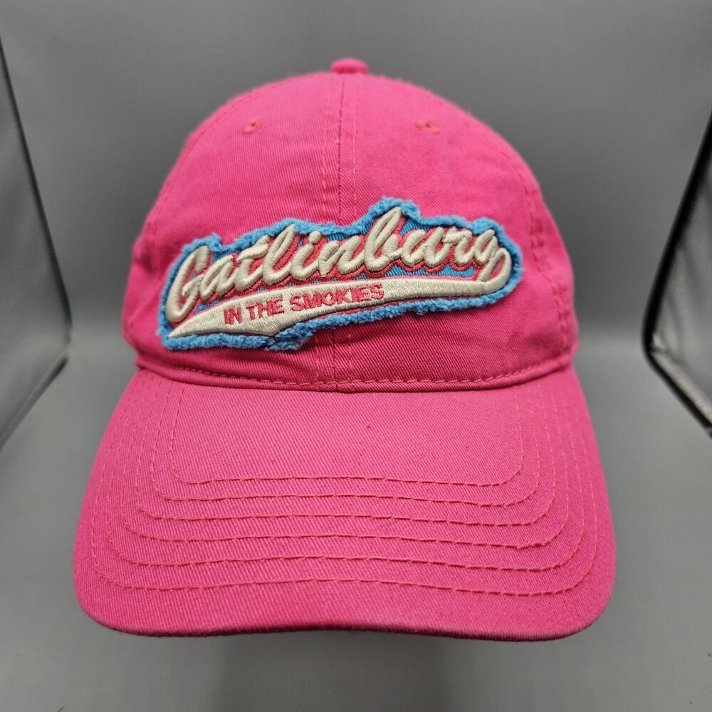 Pink Smokey Mountains Hat Embroidered Baseball Cap Gatlinburg Tennessee Souvenir
